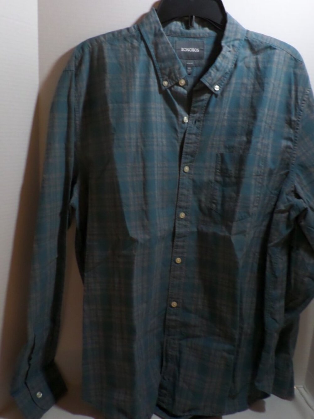 Bonobos Men’s Slim Fit Button Down Plaid Shirt – Size XXL